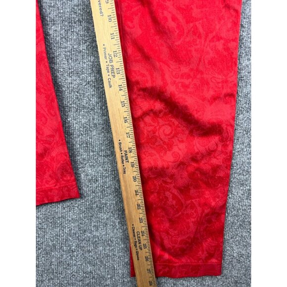 Walking Art Australia Women's 4 Red Floral Slim Leg Pull On Pants High Rise - Picture 5 of 8